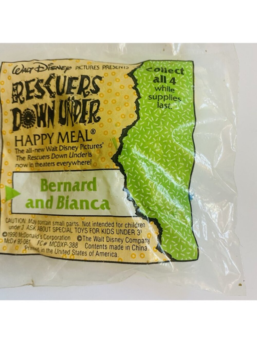 The Rescuers Down Under Happy Meal Toy Bernard & Bianca McDonalds 1990 - Picture 4 of 7